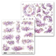 Papir, Violet Whisper 16, Flowers, izrezki