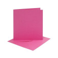 Set osnov in kuvert, pink, 6 x 6