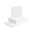 Set osnov in kuvert, white, 6 x 6