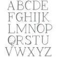 Rezalna šablona, Thinlits, Elegant Capitals