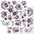 Papir, In Purple Colors, Flowers, izrezki