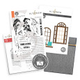 Rezalna šablona, štampiljka, plastična šablona in mapa za embosiranje, Craft Your Life Project Kit: Windows to Stillness