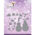 Rezalna šablona, Pastel Purple Christmas, Pastel Snowmen