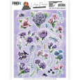 Decoupage papir, Very Purple, Small Elements B