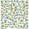 Papir, White Roses, Leaves 13