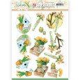 Papir, 3D Push Out, Welcome Spring, Orange Tulips