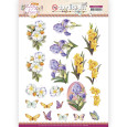 Papir, 3D Push Out, Perfect Butterfly Flowers, Gladiolus
