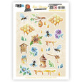 Papir, 3D Push Out, Bee Honey, Small Elements B