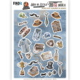 Papir, 3D Push Out, Men in Style, Small Elements B