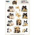 Papirnati izrezki, 3D Pushout Sheet, Golden Whisper, Presents