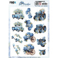 Papirnati izrezki, 3D Push Out, Blue Meadow, Transport