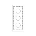 Plastična šablona, Slimline, Dotted circles