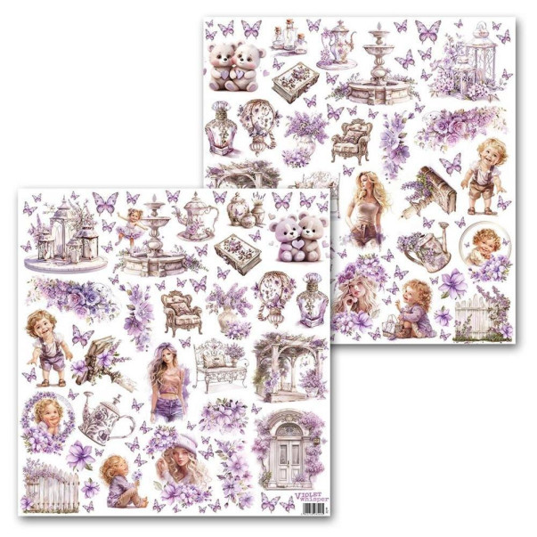 Papir, Violet Whisper 02, izrezki