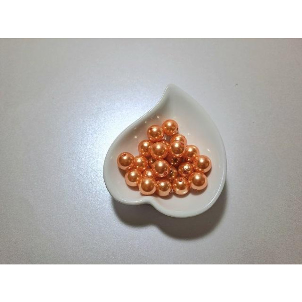Perle, plastične, oranžne