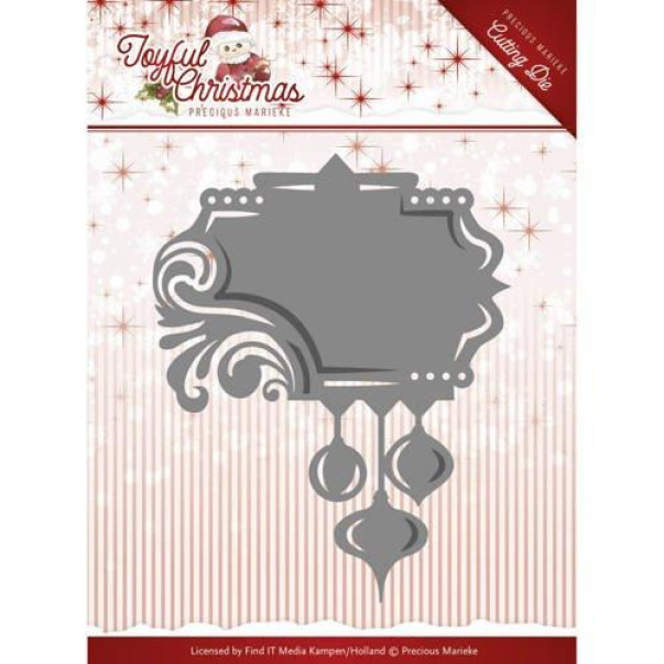 Rezalna šablona, Joyful Christmas, Label ornament