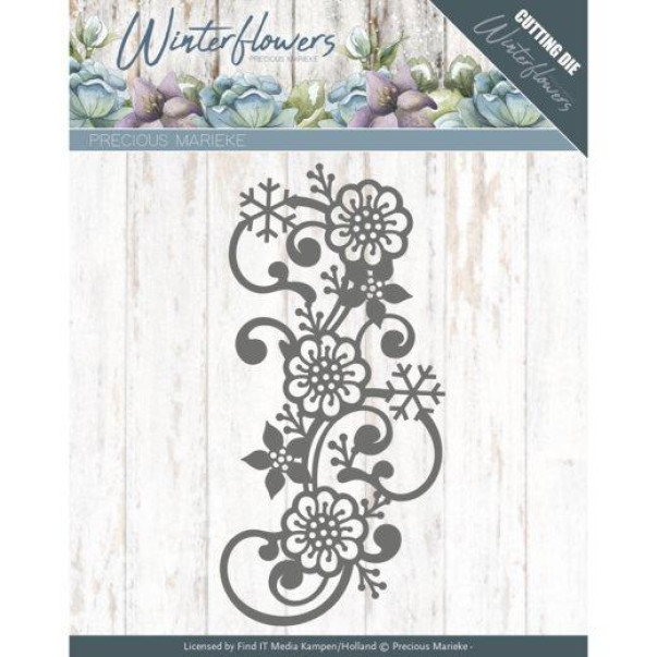 Rezalna šablona, Winter Flowers, Snowflake flower swirl