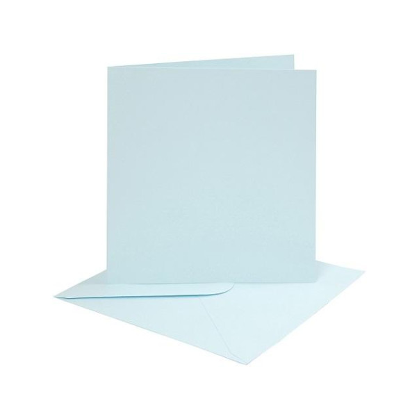 Set osnov in kuvert, light blue, 6 x 6