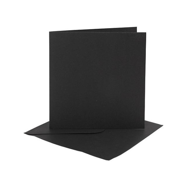 Set osnov in kuvert, black, 6 x 6