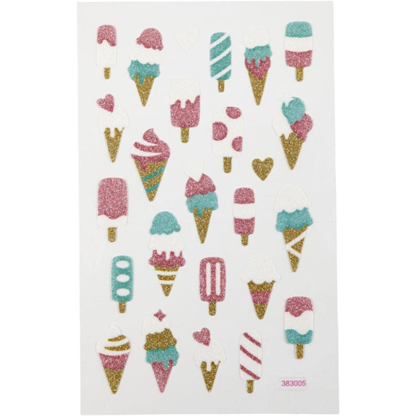 Nalepke, Glitter, Ice Cream