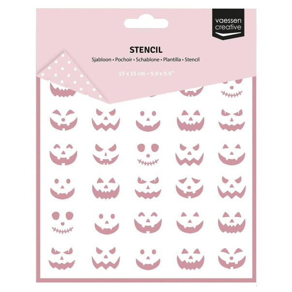 Plastična šablona, Pumpkin Faces