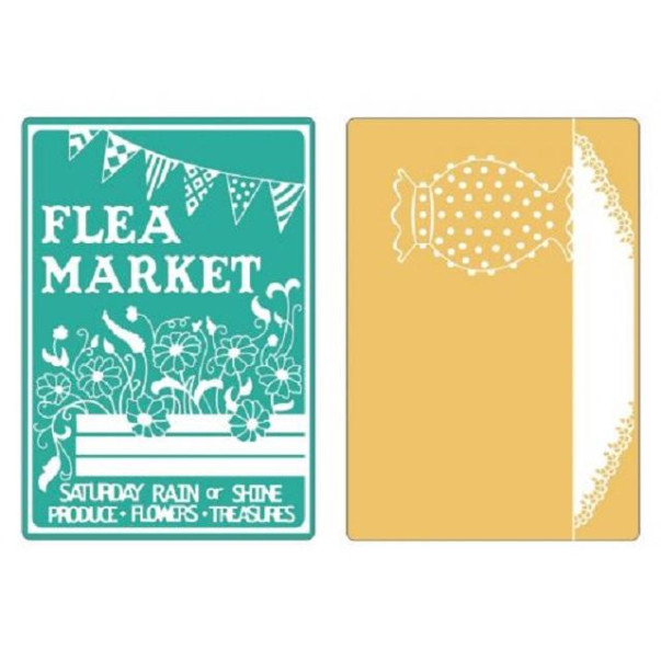 Mapa za embosiranje,  Flea Market &Hobnail Vase