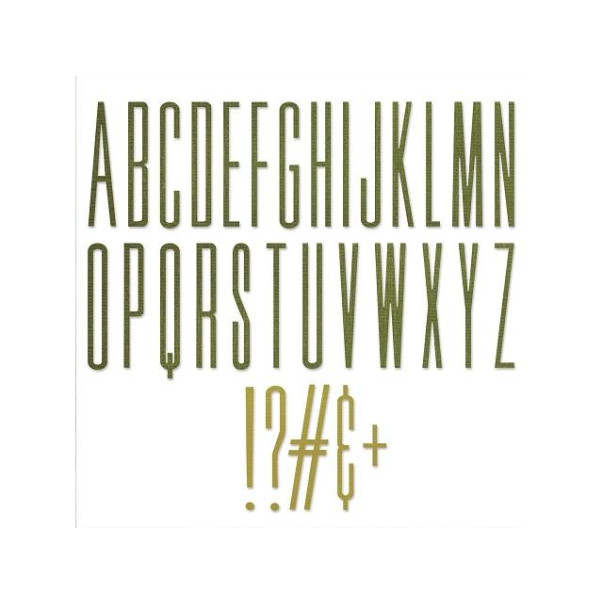 Rezalna šablona, Alphanumeric stretch upper