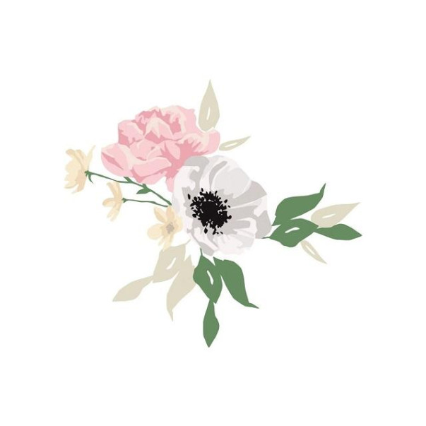 Štampiljka, Watercolor Bouquet