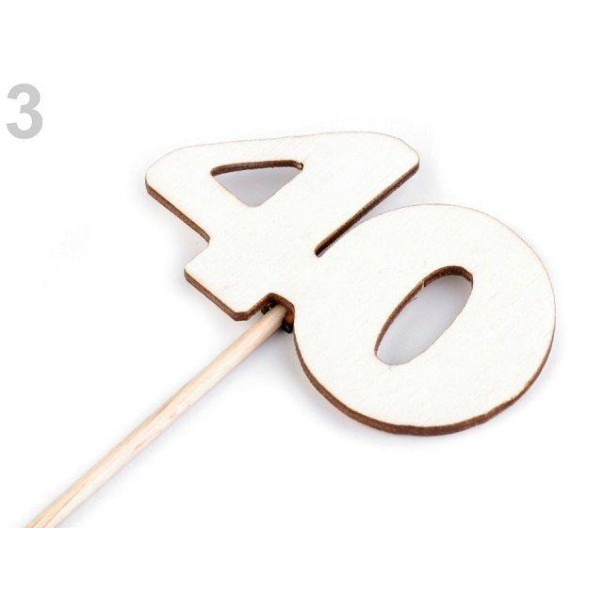 Lesena številka na palčki, 40