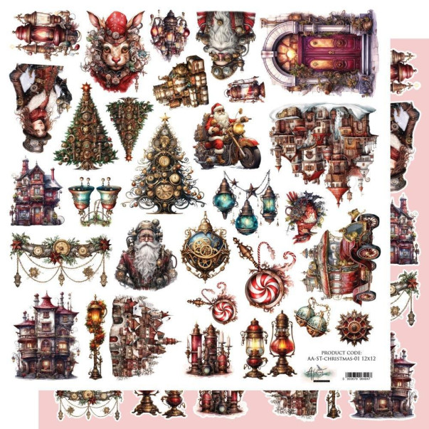 Papir, Steampunk Time, Christmas, izrezki
