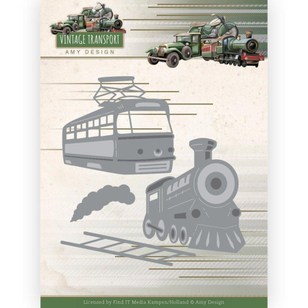 Rezalna šablona, Vintage Transport, Train