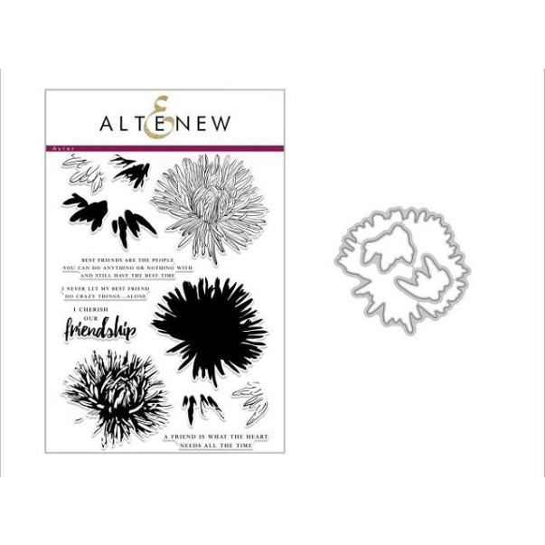 Rezalna šablona in štampiljka, Build a flower: Aster