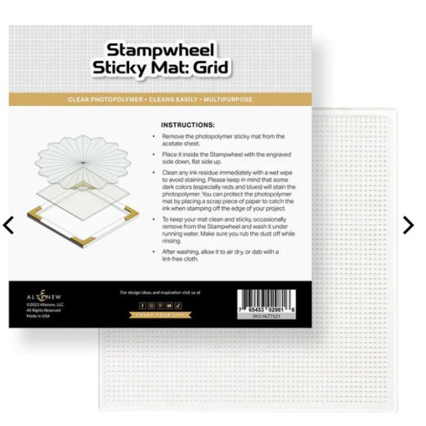 Podloga, Stampwheel - Low Tack Sticky Mat: Grid