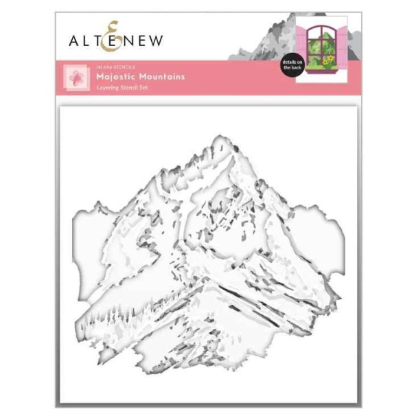 Plastična šablona, Majestic Mountains Layering Stencil Set (4 v 1)
