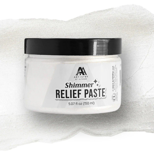 Teskturna pasta, Shimmer Relief Paste, Pearl