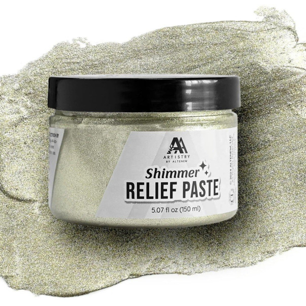 Teksturna pasta, Shimmer Relief Paste, Brushed Pyrite