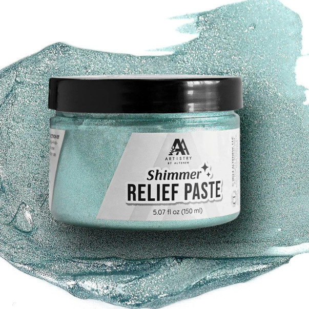 Teksturna pasta, Shimmer Relief Paste, Sea Beryl