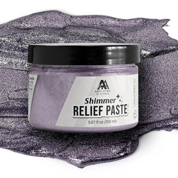 Teksturna pasta, Shimmer Relief Paste, Amethyst