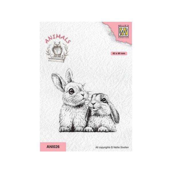 Štampiljka, Animals, Two Rabbits