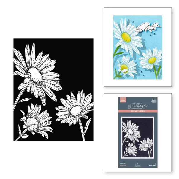 Šablona, BetterPress Plates, Daisy Trio