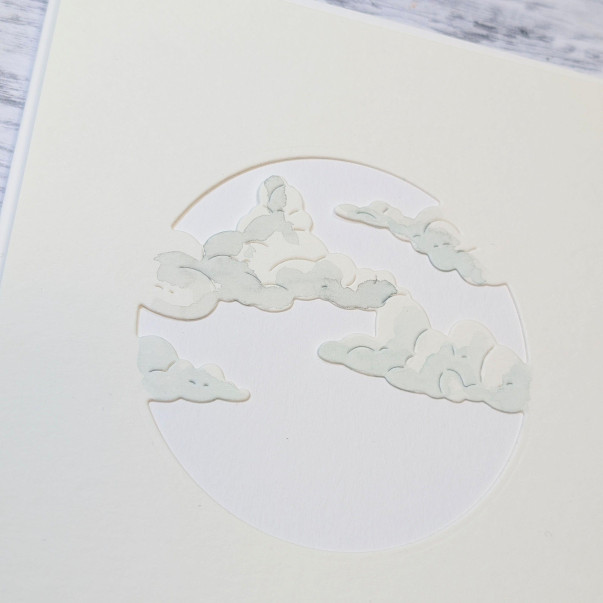 Rezalna šablona, Clouds in Circle, oblaki in krog