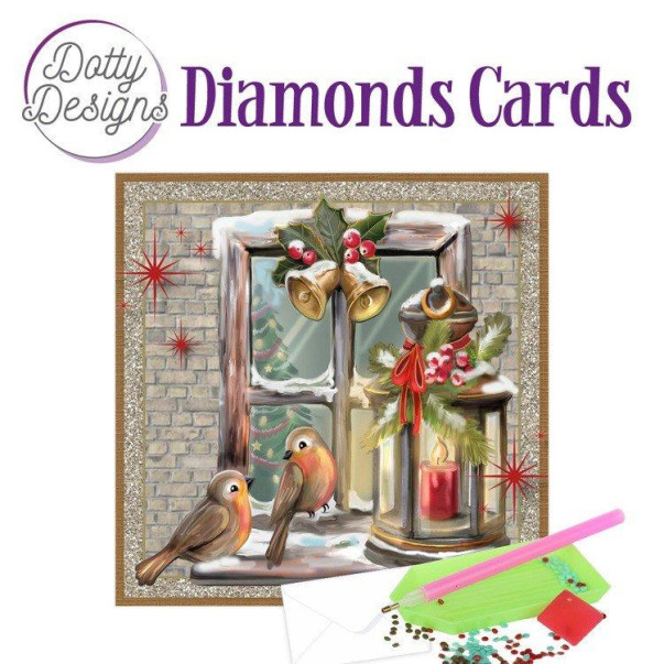 Voščilnica, Dotty Designs Diamond Cards, Candle in the Window