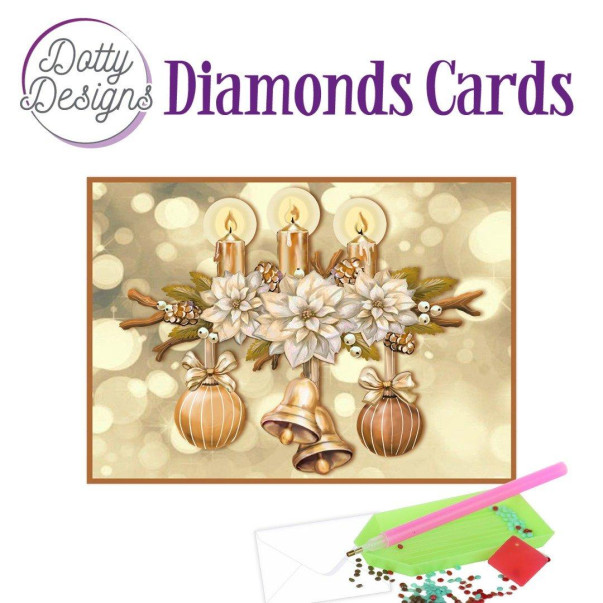 Voščilnica, Dotty Designs Diamond Cards, Christmas Candles