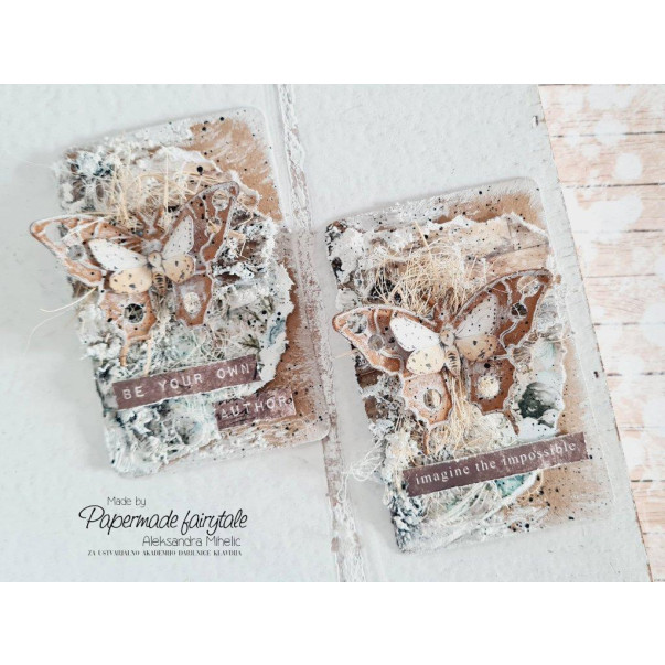 Napredni mixed media vintage ATC