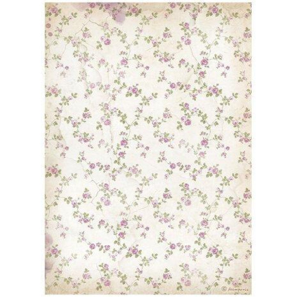 Rižev papir, Lavender, Little Flowers Background