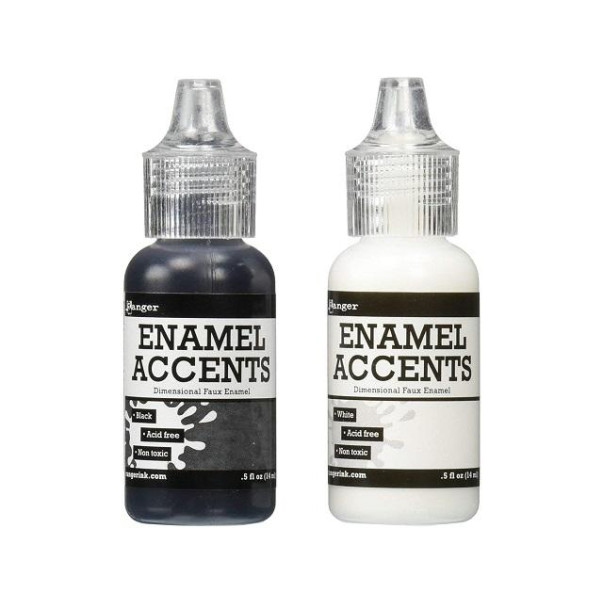 Enamel accents, Black & White