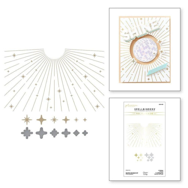 Šablona, Glimmer Hot Foil Plate, Sparkle Background