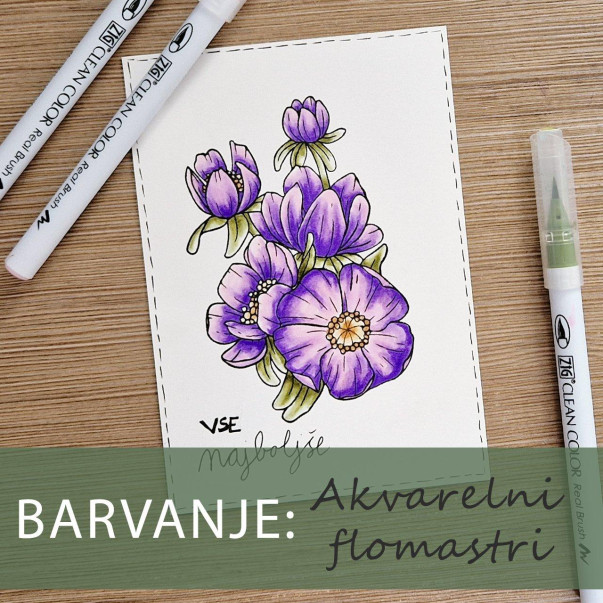 Akvarelni markerji - osnove