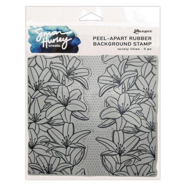 Štampiljka, ozadje, Peel-Apart, Lovely lilies