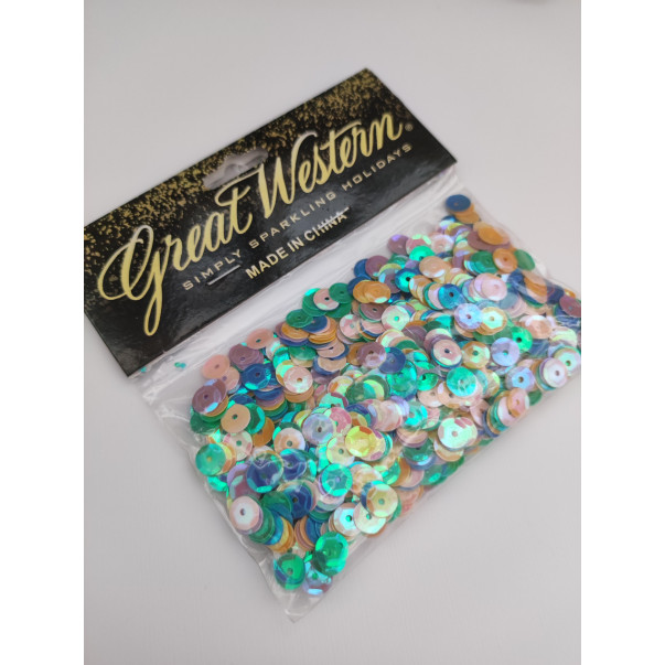 Sequini, dekorativni krogci, mix pastelni