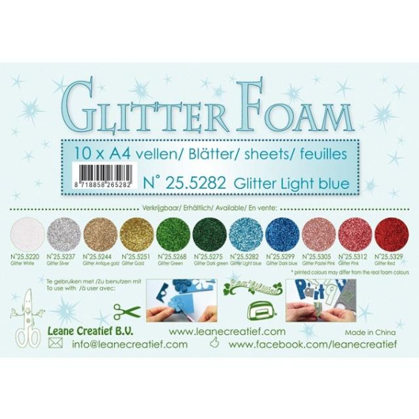 Glitter Foam, bleščeča pena, modra svetlo